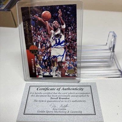 Terrell Bandon signed 1994-95 Upper Deck card #41 Cleveland Cavaliers COA - Image 1 of 4