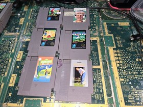NES Golf & 5 Exact Type Other Games-Intact-Stickers-Marks-Untested-READ ALL