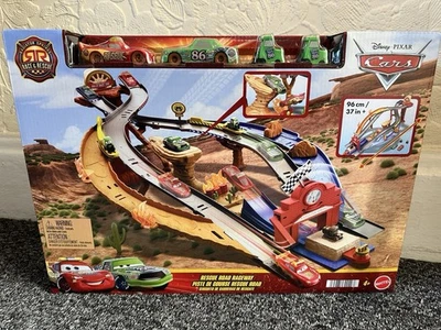 Disney Pixar Cars Radiator Springs Rescue Road Raceway Track Set with 4 Vehicles - Image 1 of 4