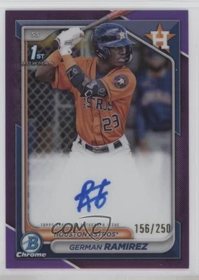 2024 Bowman Chrome Prospect Purple Refractor /250 German Ramirez #CPA-GR Auto - Image 1 of 2