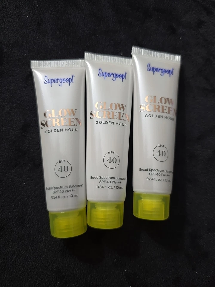 X3 Supergoop! SPF 40 Glow Screen Sunscreen 10ml Travel Mini Size New Sealed - Image 1 of 1