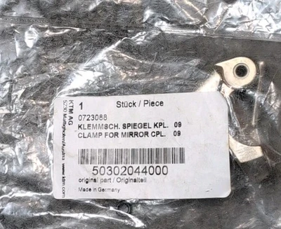 GENUINE KTM CLAMP FOR MIRROR CPL SKU:  50302044000 - Image 1 of 2