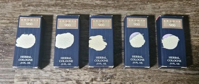 5 x винтажный Aramis 900 травяной одеколон 0,25 жидкой унции полный брызги мини снят с производства - Изображение 1 из 3