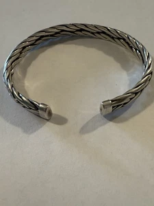 Novica Handmade Men’s .925 sterling silver cuff bracelet 6.75”x.2”w 42.g weight - Picture 1 of 6