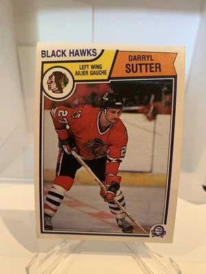 1983-84 O-Pee-Chee DARRYL SUTTER hockey card CHICAGO BLACKHAWKS OPC #113 - Image 1 of 2