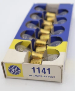 Vintage GE 1141 Miniature Lamps Box of 10 Automotive Bulbs NEW NOS - Picture 1 of 2