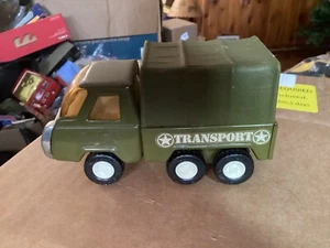 Vtg 1970 Pressed Steel Buddy L Mini Us Army Military Troop Transport Truck Japan - Picture 1 of 4