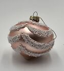 Pink Beaded Pearl Ornament Christmas 3"