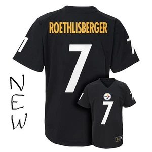 Camiseta deportiva Pittsburgh Steelers NFL #7 Roethlisberger (negra) talla juvenil Lg nueva - Imagen 1 de 1