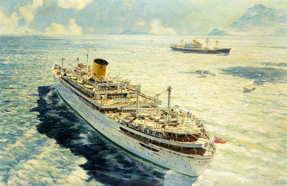 Роскошный круизный корабль картина маслом жикле искусство напечатано на холсте L1290 - Изображение 1 из 4