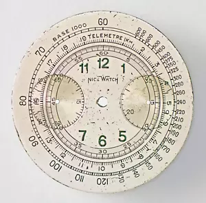 Original Eberhard 1600/Valjoux 65 esfera cronógrafo, suizo década de 1930 - Imagen 1 de 2