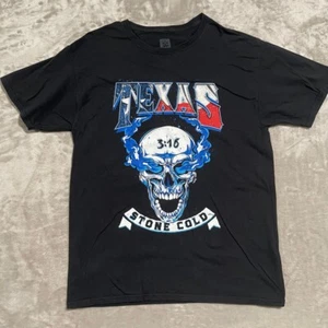 WWE Stone Cold Steve Austin Shirt Mens Large Black Graphic WWF Texas Rattlesnake - Picture 1 of 7