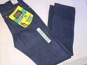 NEW Wrangler® 936DEN 30x33 Cowboy Cut Slim Fit Blue Rigid Jeans - Picture 1 of 8