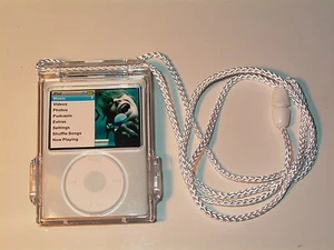 iPod Video Nano 3rd Generation 4GB 8GB Clear Cyrstal Case belt clip & Lanyard - Picture 1 of 2