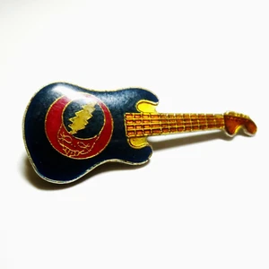 Grateful Dead Pin Vintage E-Gitarre Steal Your Face 1980er Pinback Anstecker - Bild 1 von 12