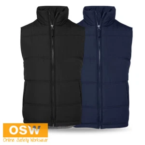 Adventure Puffer Vest Embroidery Zipper Polyester Lining Urban Fit 3ADV - Picture 1 of 10