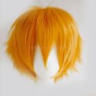 Cool Unisex Short Pixie Anime Cosplay Wig Costume Party Full Wig Blonde White Bs