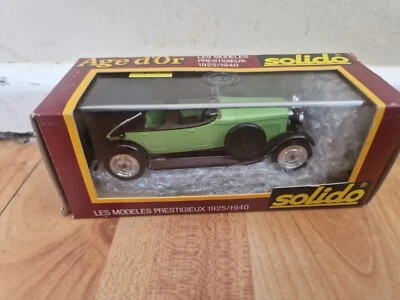 1/43 Solido Età D'O - Classico Hispano Suiza Verde Pressofuso Auto Rif. 1162 - Immagine 1 di 3