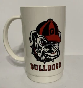 Vintage NCAA Georgia Bulldogs Football Mascot Plastic Collectors Handle Mug Cup - Picture 1 of 6