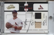 2005 Playoff Absolute Memorabilia Heroes Jersey Glove Bat Albert Pujols SP # /85