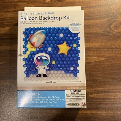 Kit de gota trasera globo de látex y lámina espacial 260 piezas fiesta de cumpleaños Foto 1 de 3
