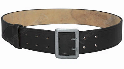WW2 German Army Style Black Leather Officers Belt with Claw Buckle - All Sizes
