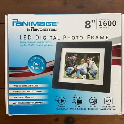 Pandigital Panimage 8" LED Digital Photo Frame 1600 Images - Image 1 of 4