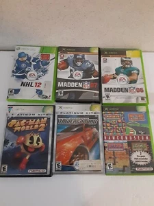 Lot of 6 XBOX Games Sports, Speed and PAC MAN Rated E - Picture 1 of 8