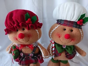 Mr. & Mrs. Lebkuchen Stand Alone Dekorationen (30 Zoll) Beine einziehbar zur Aufbewahrung - Bild 1 von 22