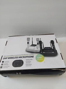 Rechargeable Handheld Wireless Microphone System UHF Dual Professional Cordless - Picture 1 of 14