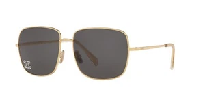 Celine CL40284U 30A Occhiali da sole in metallo triomphe montatura oro lenti grigie autentici - Foto 1 di 4