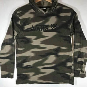 Vans Kid's Large Camo Lightweight Long Sleeve Hoodie Shirt - Picture 1 of 8