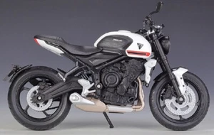 Welly 1:12 2021 Triumph Trident 660 Diecast Motorcycle Bike Model White - Picture 1 of 2