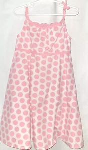 Charter Club Girls Dress Sleeveless Pink/White Polka Dot Size 6 - Picture 1 of 9