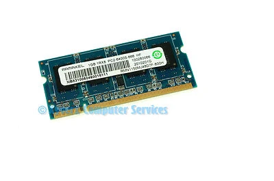 RMN1150MJ48D7F-800H GENUINE RAMAXEL LAPTOP MEMORY 1GB 1RX8 PC2-6400S-666 (GRD A) - Image 1 of 2