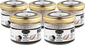 Black truffle salt Truffle seasoning Sea salt with truffle pieces 5 x 60g - Picture 1 of 10