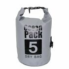 New Ocean Pack Dry Bag Water Proof Backpack Bag Beach Snow 5L Small GRAY GREY