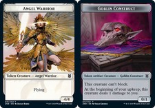 1x Angel Warrior (001) // Goblin Construct (011) Token - Foil MTG Zendikar Risin