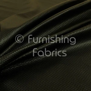 Mini Quilted Textured Plain Durable Leather In Black Vinyl Upholstery Fabric - Picture 1 of 4