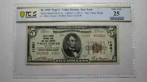 $5 1929 Valley Stream New York National Currency Bank Note Bill #11881 VF25 PCGS - Picture 1 of 4