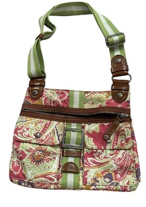 Tyler Rodan Damen Blumen rosa grün lila Handtasche Schultertasche Handtasche schön - Bild 1 von 9