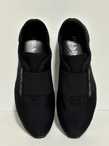Authentic Prada Black Neoprene Slip-On Sneakers Size EUR 39 - Picture 1 of 24
