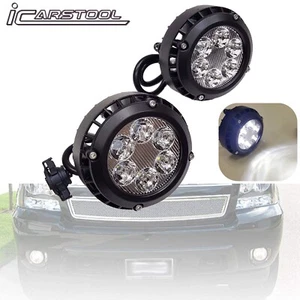 LED Clear Lens Fog Driving Lights Pair For 07-14 Yukon Avalanche Tahoe Suburban - Imagen 1 de 21