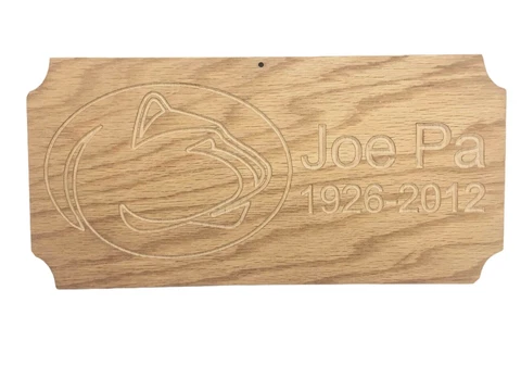 PENN STATE JOE PA 1926-2012 Memorial Wood Sign/Plaque (12x6) - DIY Paint Craft Cover