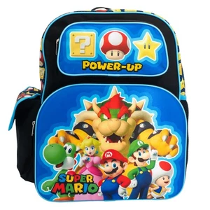 Super Mario Brothers Rucksack, 16" Schultasche mit 3D geformter Fronttasche feat... - Bild 1 von 5