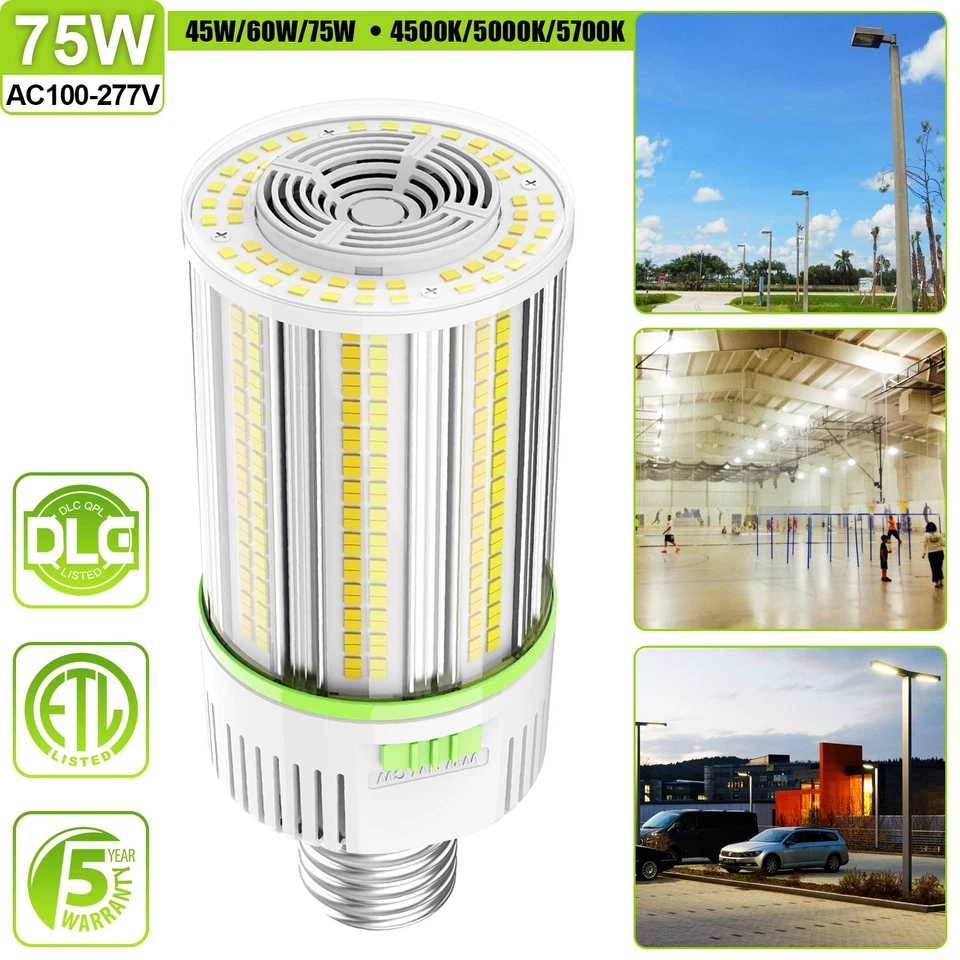 75W LED Corn Bulb Light 4.5K/5K/5.7K E39 Base, Commercial Warehouse Store Light - Image 1 of 4
