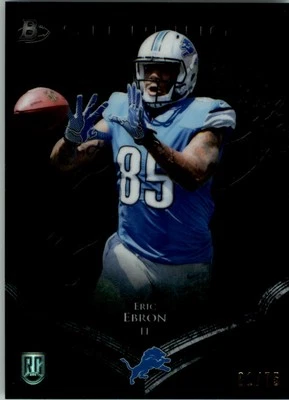 2014 Bowman Sterling Black Refractors #17 Eric Ebron /75 - FB - Image 1 of 2