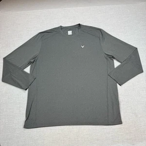 Callaway Shirt Men XXL Gray Opti Dri Polyester Stretch Crewneck Long Sleeve Golf - Picture 1 of 8