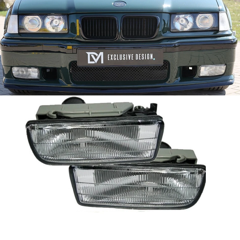 Set Nebelscheinwerfer Weiß geriffelt OEM Set passend für BMW E36 alle Modelle+M3 - Bild 1 von 4