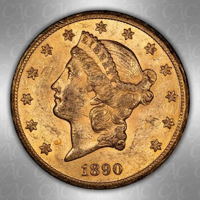Liberty Head 1890-CC $20 CACG MS 61 Foto 1 de 3